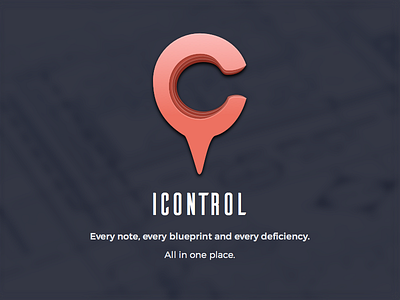iControl Logo bold brand construction graphic identity logo logotype red text white