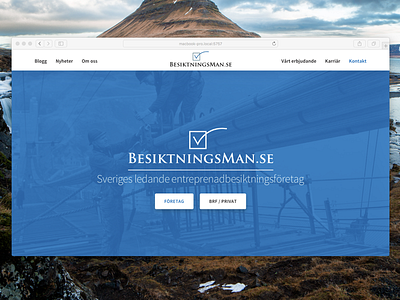 Besiktningsman.se landing page preview