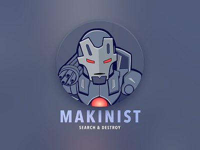 Makinist - search & destroy brand games gaming illustration logo machine practice