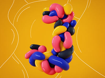 Jellybeans 2d 36 days of type 36days 3d cinema4d design illustration jellybean mixed octane typography