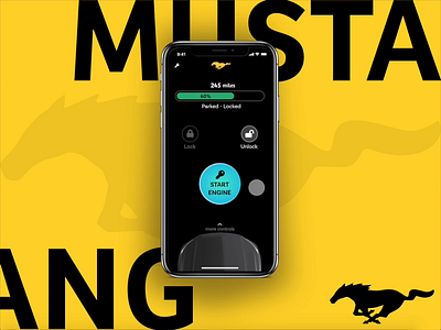 Ford Mustang concept app adobe adobe xd animation design ford ford mustang interaction interaction design ios minimal motion mustang playoff prototype rebound ui ui animation ux veerle pieters