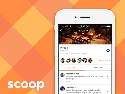 Scoop - Plan Details app chat design event friends ios party plan scoop social