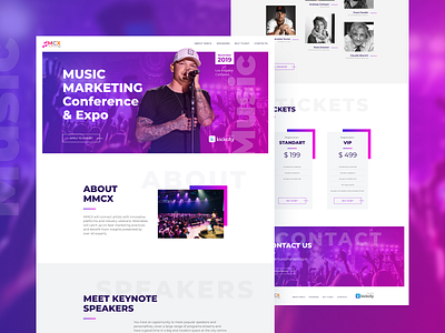 Music Conference - Website design landing page music ui webdesign website