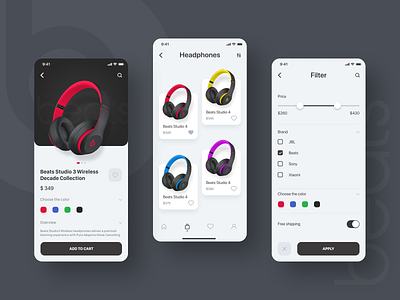 Beats Mobile App - Concept Design concept design mobile mobile app mobile design ui ux