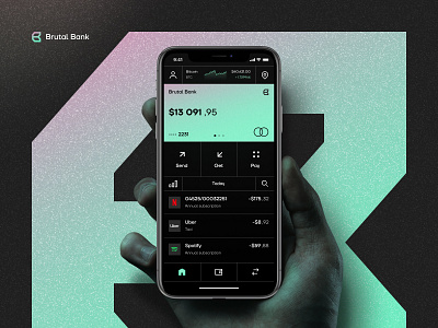 Brutal Bank | Mobile App Concept app banking finance mobile