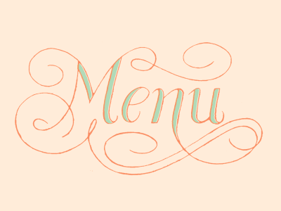 Menu script hand lettering lettering script wedding