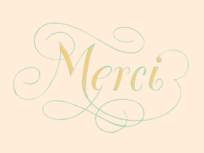 Merci script hand lettering lettering script wedding