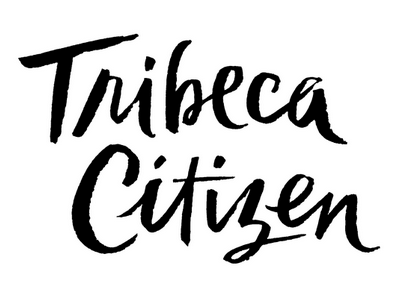 Tribeca Citizen nameplate brush lettering hand lettering