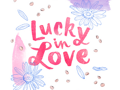 Valentine's illustration for Southern homewares shop brush lettering hand lettering southern watercolor