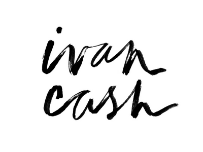 Logo for Ivan Cash brush brush lettering calligraphy hand lettering ink lettering