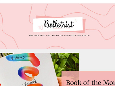 Hand Lettered Logotype for Belletrist book club hand lettering midcentury reading script