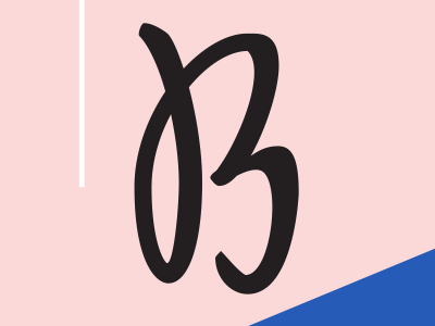Icon for Belletrist hand lettered logotype millennial pink typography adobe illustrator hand lettering belletrist