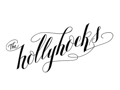 Hollyhocks Lettering lettering script