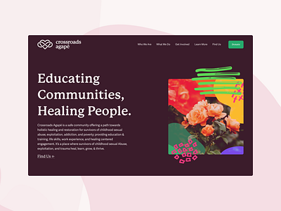 Crossroads Agapé Landing Page