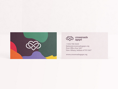 Crossroads Agapé Business Cards brand identity branding business card design identity identity design mockup print print design stationery typography