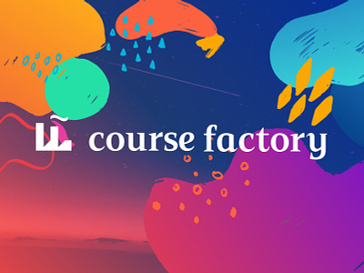 Course Factory Logo + Messaging branding colorful education icon identity identity design illustration logo design logo mark typography vector