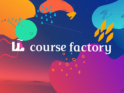 Course Factory Logo + Messaging branding colorful education icon identity identity design illustration logo design logo mark typography vector
