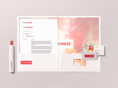Imagewest Stationery Set branding business cards folder identity identity design letterhead logo stationery