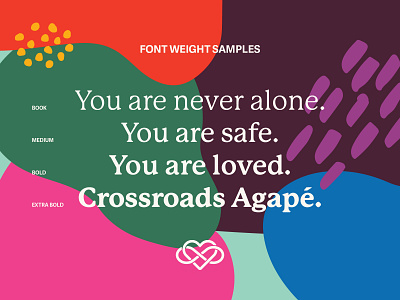 Crossraods Agapé font weight samples