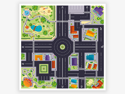 Game map cartoons design game game map illustration map vector