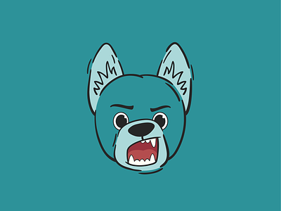 Angry dog cartoons character character design design illustraion vector