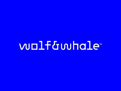 New logo for Wolf&Whale branding design illustration logo type typography