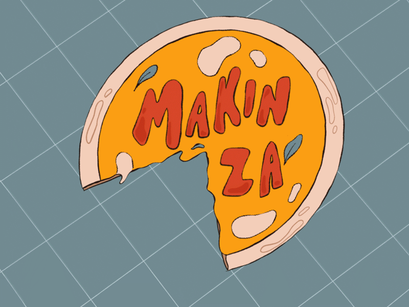 School of Motion 2020 Alumni Holiday Card 2d animation cel dough frame by frame making pizza pizza procreate animation school of motion