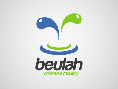 Beulah Children's Ministry beulah blue children drop green kids logo ministry puddle rain reflection ring ripple water wet