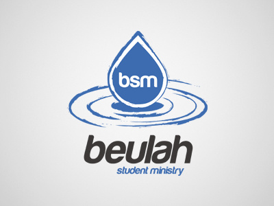 Beulah Student Ministry beulah blue branding bsm church drop droplet logo ministry puddle rain ripple student ministry students water