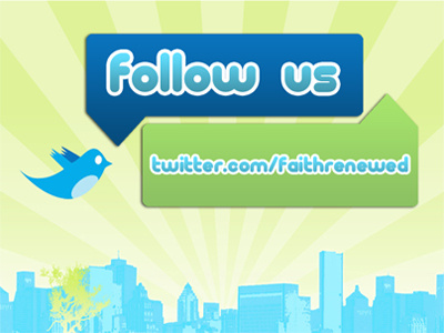 Twitter Follow Slide announcement bird city connect faith follow media prereel ray renew retro slide social twitter