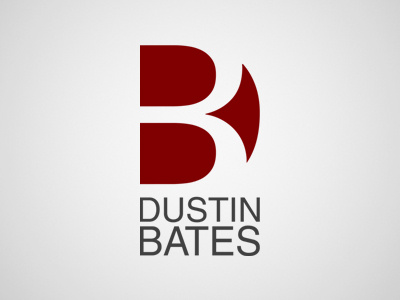 Dustin Bates b bates black branding d dustin identity logo negative space red white