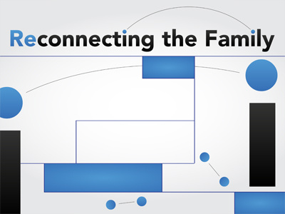 Reconnecting The Family announcement branding family identity people reconnect reconnecting relationship slide