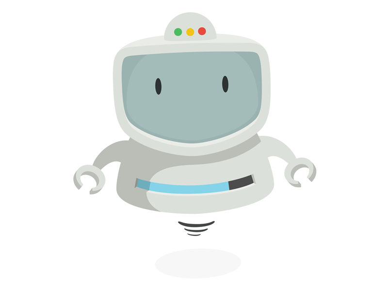 Project List Robot robot flat vector levitation progress bar