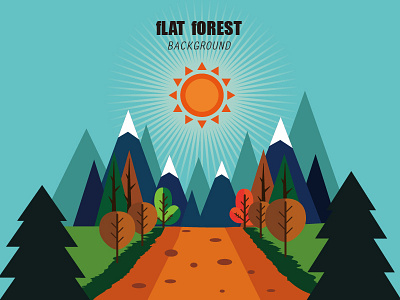 Forest flat illustration