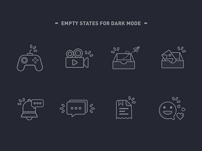 empty states for dark mode