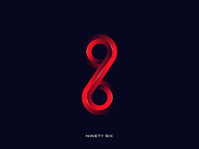 Ninety Six creativeninja dribbble gradient illustrator logo numbers simple