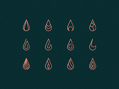 Droplets beautiful behance creative droplet graphic design illustrator logo simple symbol
