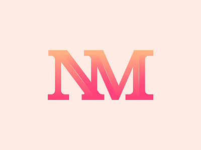 N + M beautiful creative creativeninja dribbble illustrator letter logo simple typography