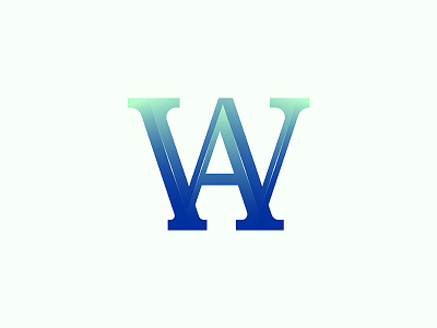 A + W beautiful creative creativeninja dribbble illustrator letter logo simple typography