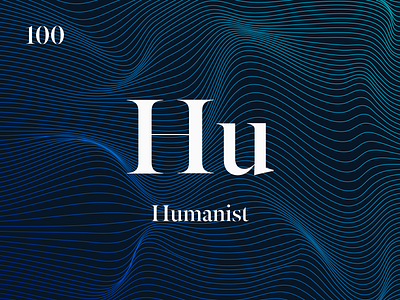 100% Humanist branding cerulean gradient illustrator independent linework photoshop sketch typography