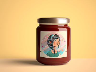 Bee your honey art artwork character fruit illustration jam packagingdesign summer