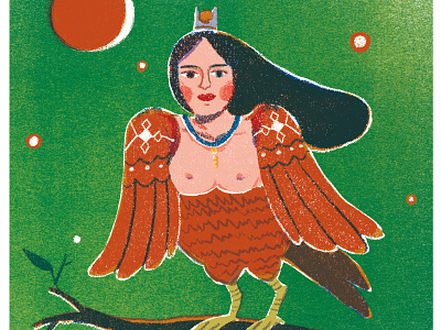 Sirin art birds character design folklore illustration russian sirin slavic taiwan