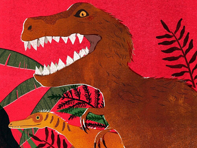 dinosaur character design digital art dinosaur editorial illustration illustration