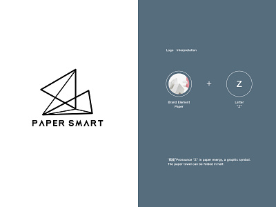 paper smart-logo design design letter logo