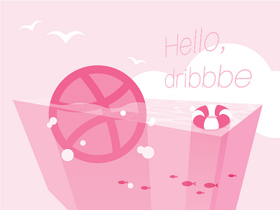 Hello, Dribbble! debuts sea water