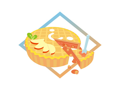 I'm an apple pie food illustration