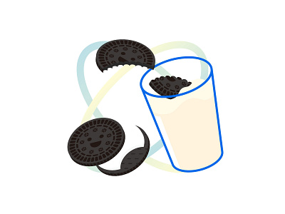 I'm an oreo cookie food illustration