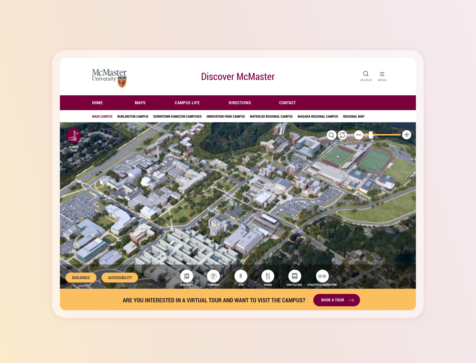 McMaster University Website Interactive Map By Hamed Rahimzadeh On   Mcmasterd 