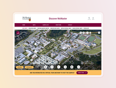 McMaster University Website – Interactive Map design icon illustration interactive map typography ui university ux vector