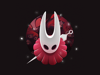 Hornet From Hollow Knight art character color cute drawing game hollowknight icon illustration logo object style